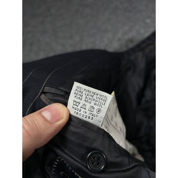 Canali Classic Pinstripe Wool Blazer Jacket  - Size M /EU 48 Made in Italy - Picture 9 of 14